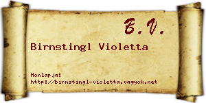 Birnstingl Violetta névjegykártya